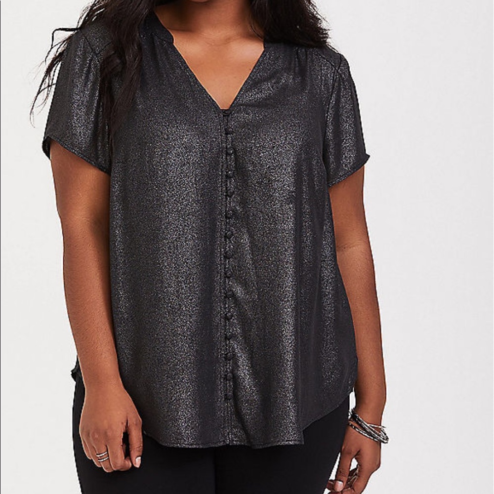 Torrid blouse- metallic- NWOT
